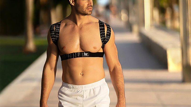 Back Posture Corrector for Men Black Drizzle